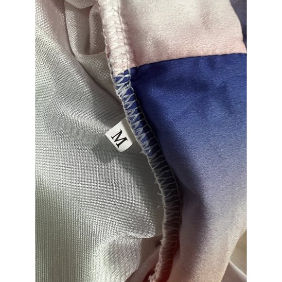 Silky Tie Die Color Splash Open Back Strappy Maxi Dress Sz Medium Womens Flowy L - Picture 5 of 14